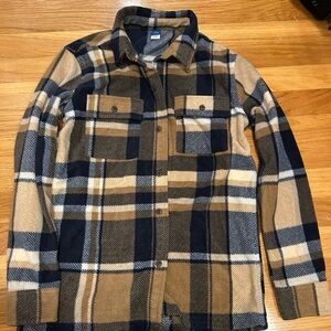 Old Navy Boys Fleece Plaid Button Flannel